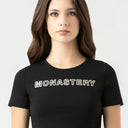 KAIA CROP TOP WOMEN BLACK