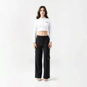 APRILE CROP TOP POLO WOMEN WHITE