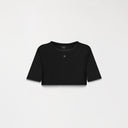 CANELA CROP TOP WOMEN BLACK