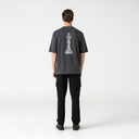 CARLIER T-SHIRT OVERSIZED MEN BLACK OYSTER