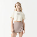NOORA CROP TOP WOMEN WHITE ASPARAGUS