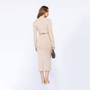 SOSIE KNITTED CROP TOP WOMEN WARM TAUPE