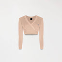 SOSIE KNITTED CROP TOP WOMEN WARM TAUPE