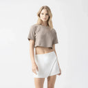 AMAL CROP TOP WOMEN TAUPE GRAY