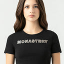 KAIA CROP TOP WOMEN BLACK - Monastery | Tienda Oficial Colombia