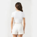 KAIA CROP TOP WOMEN WHITE - Monastery | Tienda Oficial Colombia